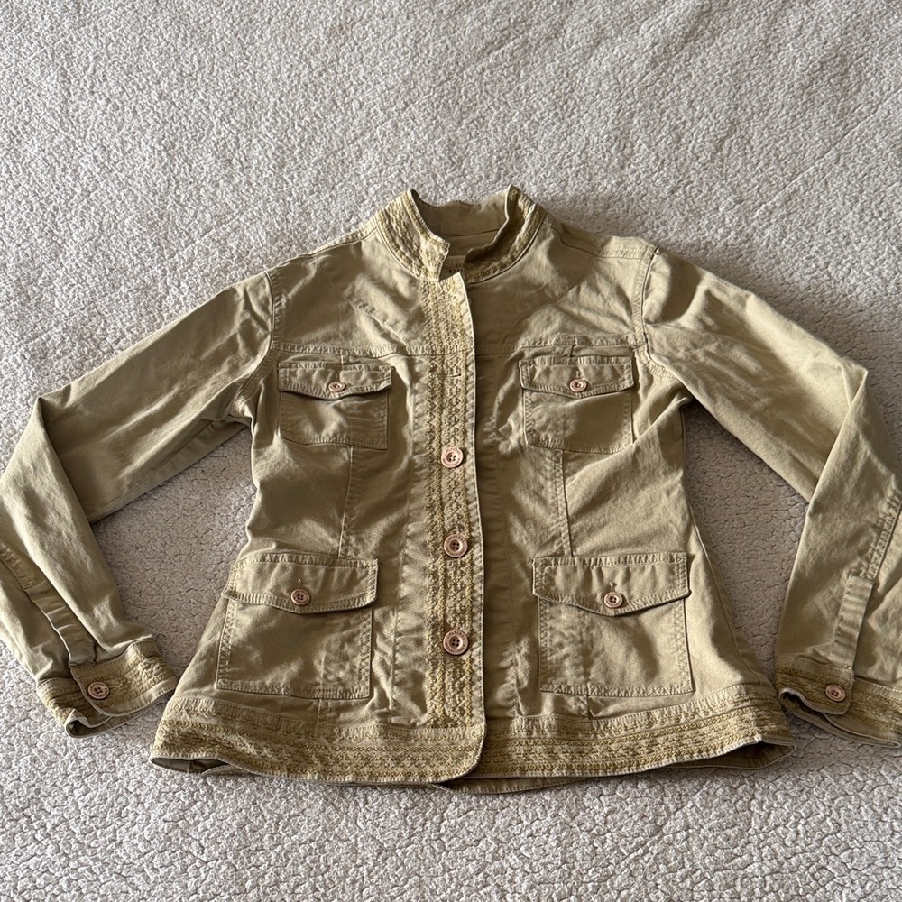 Natural Reflections Tan Utility Jacket Small